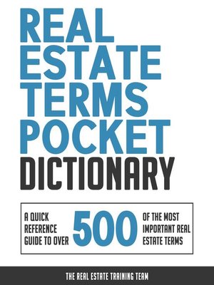cover image of Real Estate Terms Pocket Dictionary